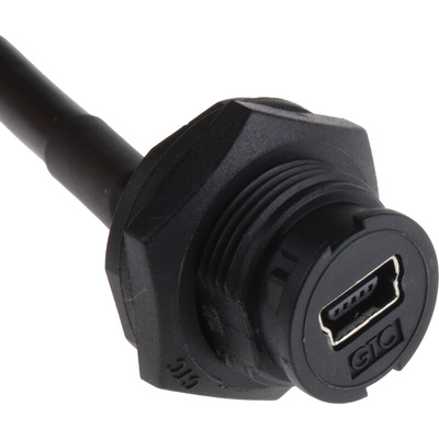 RS PRO Cable, Male Mini USB B to Female Mini USB B USB Extension Cable, 200mm