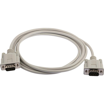 Roline Male 9 Pin D-sub to Male 9 Pin D-sub Serial Cable, 1.8m