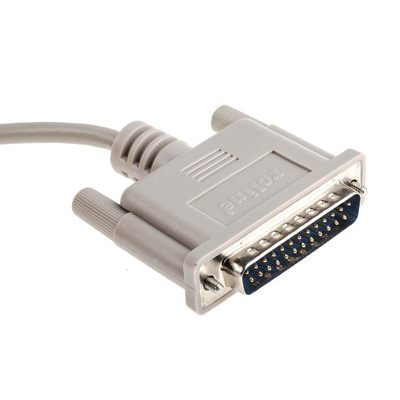 Roline Male 25 Pin D-sub to Male 25 Pin D-sub Serial Cable, 1.8m