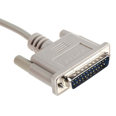 Roline Male 25 Pin D-sub to Male 25 Pin D-sub Serial Cable, 1.8m