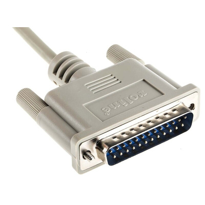 Roline Male 25 Pin D-sub to Female 25 Pin D-sub Serial Cable, 1.8m