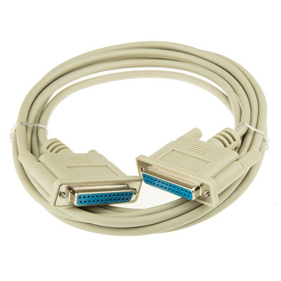 Roline Female 25 Pin D-sub to Female 25 Pin D-sub Serial Cable, 3m