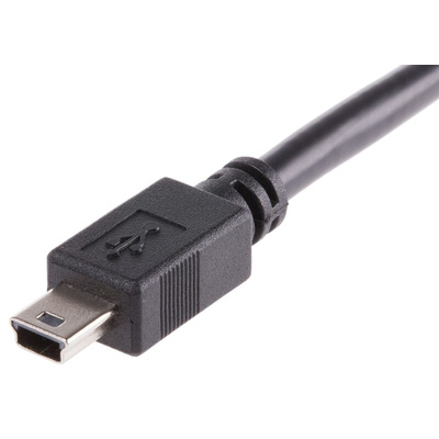 RS PRO USB 2.0 Cable, Male Mini USB B to Female Mini USB B USB Extension Cable, 200mm