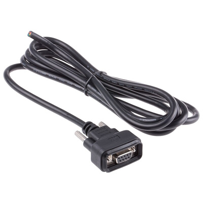 RS PRO Female 9 Pin D-sub Unterminated Serial Cable, 2m PVC