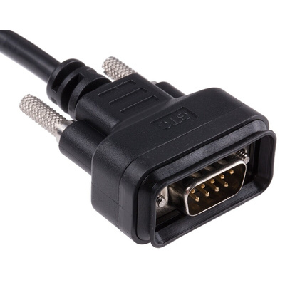 RS PRO Male 9 Pin D-sub Unterminated Serial Cable, 2m PVC