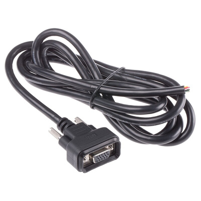 RS PRO Female 15 Pin D-sub Unterminated Serial Cable, 2m PVC