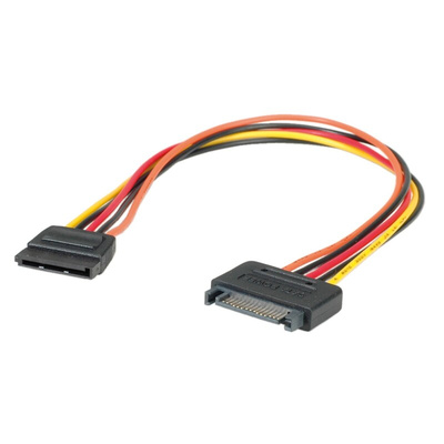 Roline Female SATA Power to Male SATA Power Cable, 300mm