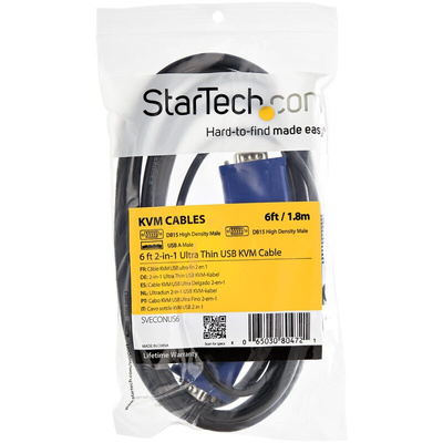 StarTech.com Male USB A; VGA to Male VGA KVM Cable