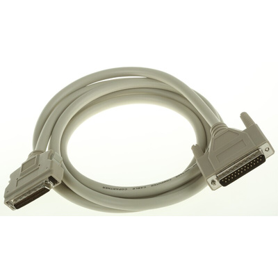 RS PRO Male SCSI-2 to Male 25 Pin D-sub  Cable 2m