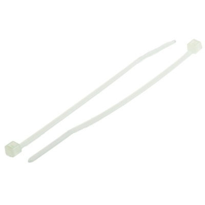 HellermannTyton Cable Tie, 80mm x 2.5 mm, Natural Nylon, Pk-100