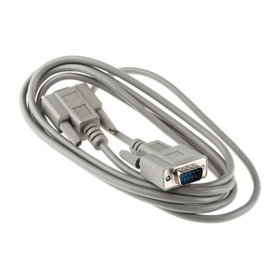 RS PRO Male 9 Pin D-sub to Female 9 Pin D-sub Serial Cable, 2m PVC