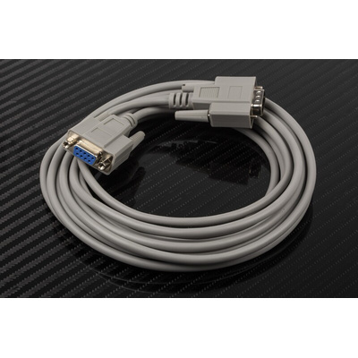 RS PRO Male 9 Pin D-sub to Female 9 Pin D-sub Serial Cable, 5m PVC