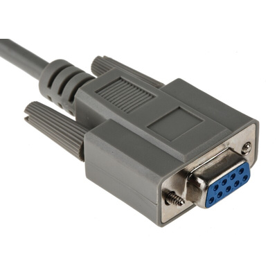 RS PRO Female 9 Pin D-sub to Female 9 Pin D-sub Serial Cable, 1m PVC