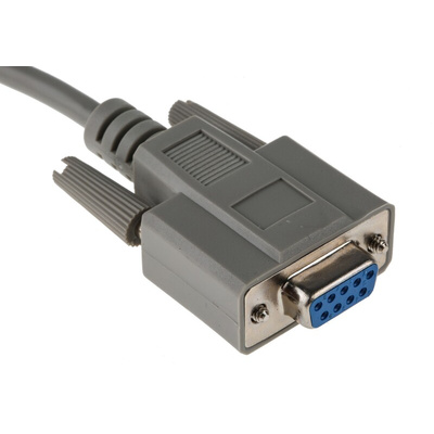 RS PRO Female 9 Pin D-sub to Female 9 Pin D-sub Serial Cable, 1m PVC