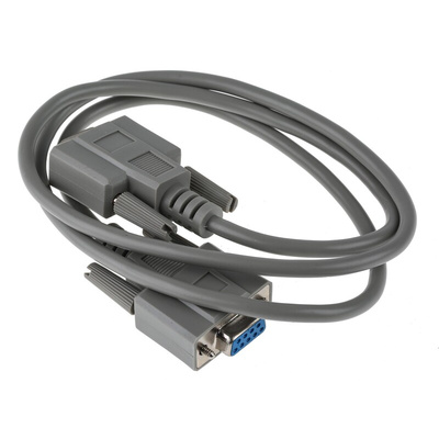RS PRO Female 9 Pin D-sub to Female 9 Pin D-sub Serial Cable, 1m PVC