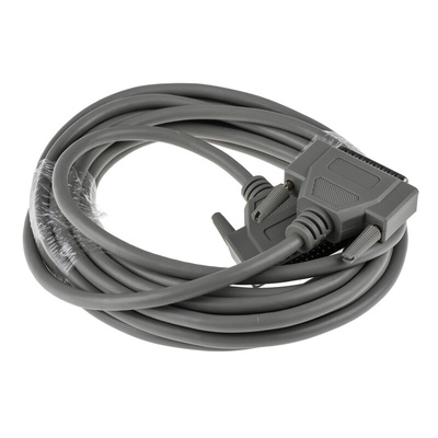 RS PRO Male 25 Pin D-sub to Male 25 Pin D-sub Serial Cable, 6m PVC