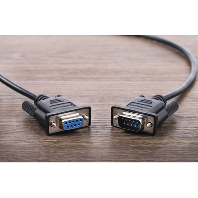 StarTech.com Male 9 Pin D-sub to Female 9 Pin D-sub Serial Cable, 1m PVC