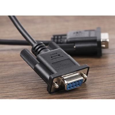 StarTech.com Male 9 Pin D-sub to Female 9 Pin D-sub Serial Cable, 2m PVC