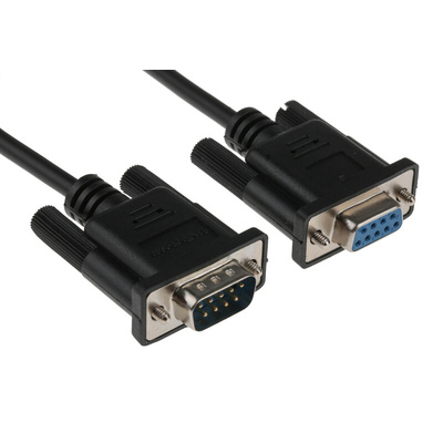 StarTech.com Male 9 Pin D-sub to Female 9 Pin D-sub Serial Cable, 3m PVC