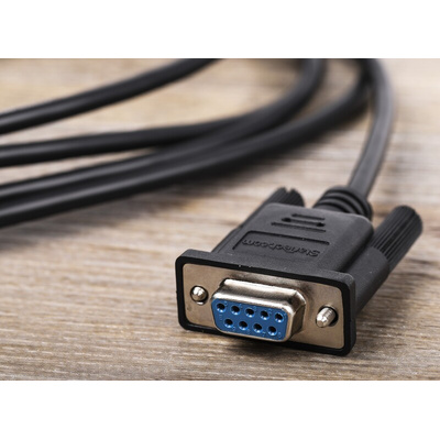 StarTech.com Female 9 Pin D-sub to Male 9 Pin D-sub Serial Cable, 2m PVC