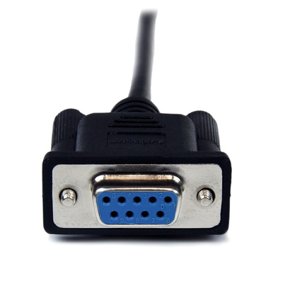 StarTech.com Female 9 Pin D-sub to Male 9 Pin D-sub Serial Cable, 2m PVC