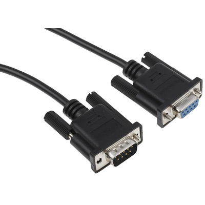 StarTech.com Female 9 Pin D-sub to Male 9 Pin D-sub Serial Cable, 2m PVC