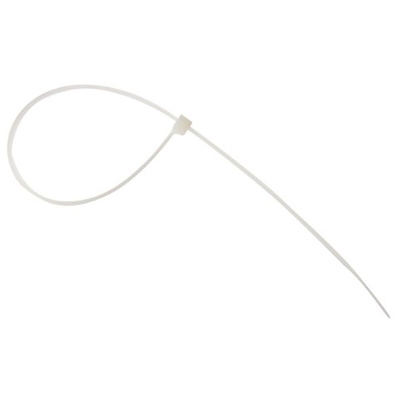 SES Sterling Cable Tie, Self Lock Head, 370mm x 3.6 mm, Natural Polyamide, Pk-100