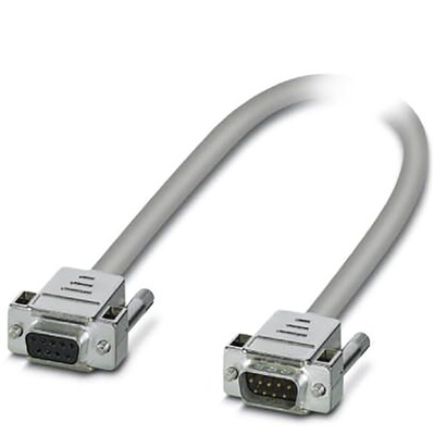 Phoenix Contact Female 9 Pin D-sub to Male 9 Pin D-sub Serial Cable, 1m