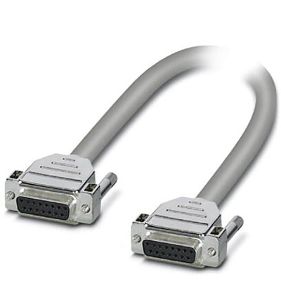 Phoenix Contact Female 15 Pin D-sub to Female 15 Pin D-sub Serial Cable, 2m