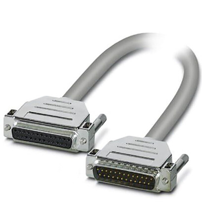 Phoenix Contact Female 25 Pin D-sub to Male 25 Pin D-sub Serial Cable, 3m
