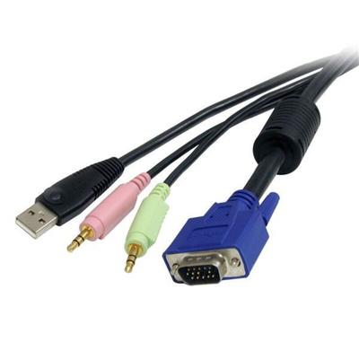 StarTech.com Male 3.5mm Stereo Jack x 2; USB A; VGA to Male 3.5mm Stereo Jack x 2; USB B; VGA KVM Cable