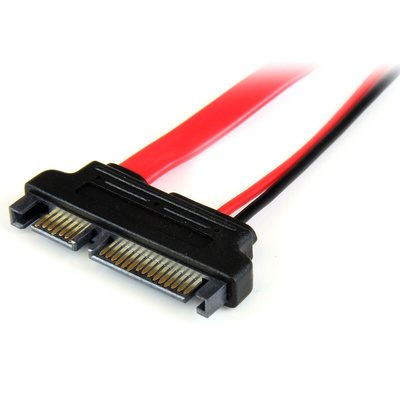 StarTech.com Female Slimline SATA to Male SATA Data; SATA Power  Cable, 152.4mm