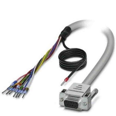 Phoenix Contact Female 9 Pin D-sub Unterminated Serial Cable, 2m