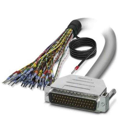 Phoenix Contact Male 50 Pin D-sub Unterminated Serial Cable, 1.5m