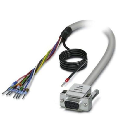Phoenix Contact Female 9 Pin D-sub Unterminated Serial Cable, 3m