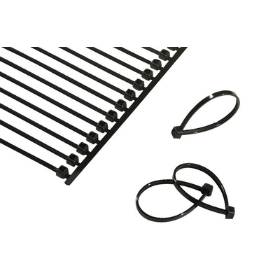 HellermannTyton Cable Ties, Releasable, 100mm x 2.5 mm, Natural Polyamide 4.6