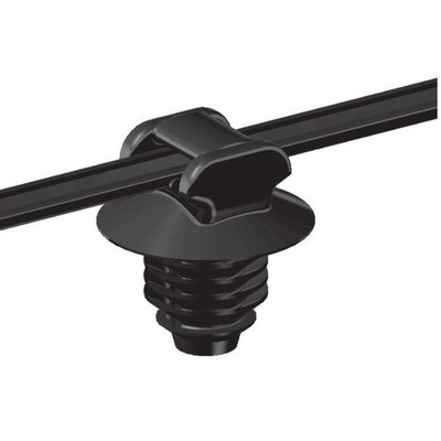 HellermannTyton Cable Tie, Releasable, 202mm x 4.6 mm, Black Polyamide 6.6 (PA66)