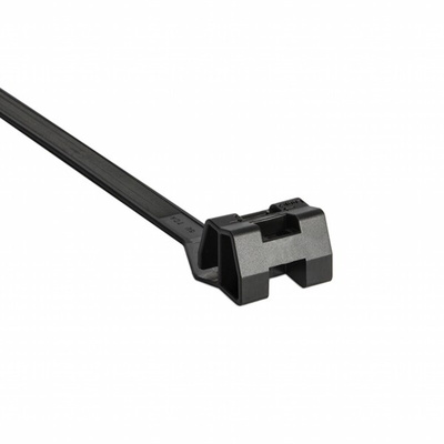 HellermannTyton Cable Tie, Releasable, 270mm x 12.7 mm, Black Polyamide 6.6 (PA66)