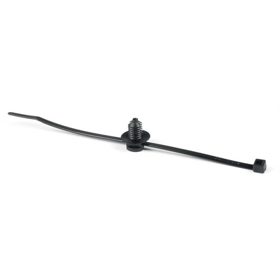 HellermannTyton Cable Tie, 200mm x 4.6 mm, Black Polyamide