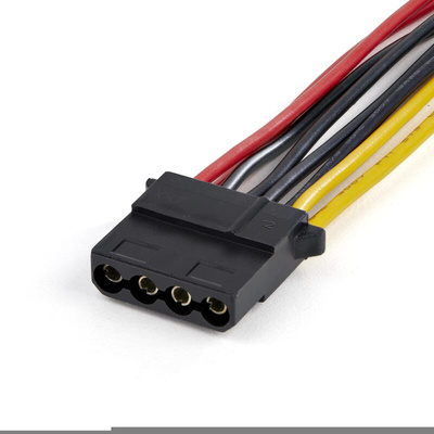 StarTech.com Male SATA Power x 2 to Female LP4  Cable, 150mm