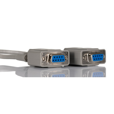 RS PRO Female 9 Pin D-sub to Female 9 Pin D-sub Serial Cable, 1m