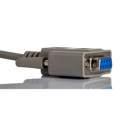 RS PRO Female 9 Pin D-sub to Female 9 Pin D-sub Serial Cable, 2m