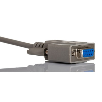 RS PRO Female 9 Pin D-sub to Female 9 Pin D-sub Serial Cable, 2m