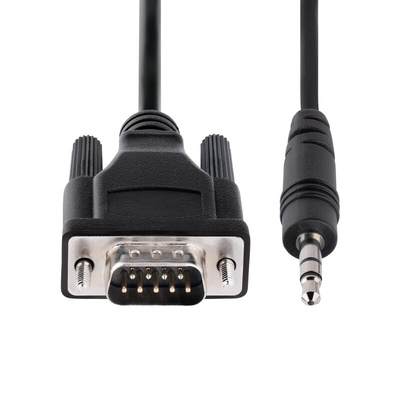 StarTech.com Male 9 Pin D-sub to Male 3.5mm Stereo Jack Serial Cable, 1m PVC