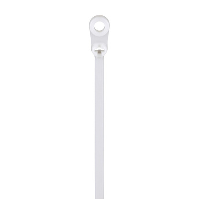 Panduit Cable Ties, 216mm x 4.7 mm, White Nylon, Pk-100pack