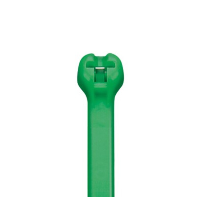 Panduit Cable Ties, 203mm x 4.7 mm, Green Nylon, Pk-1000pack