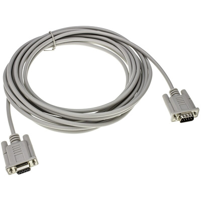 Roline Male 9 Pin D-sub to Female 9 Pin D-sub Serial Cable, 6m