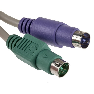 RS PRO Female PS/2 x 2; VGA to Male PS/2 x 2; VGA KVM Cable