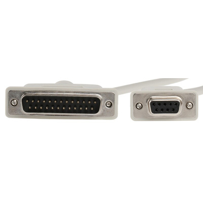 Roline Male 25 Pin D-sub to Female 9 Pin D-sub Serial Cable, 1.8m
