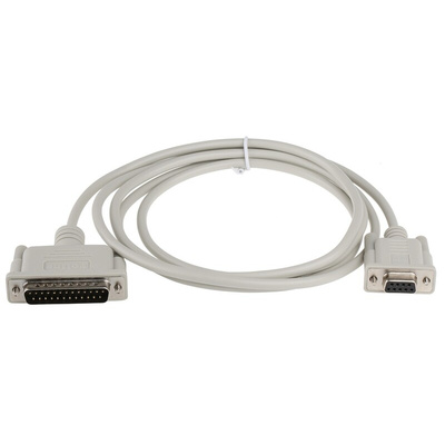 Roline Male 25 Pin D-sub to Female 9 Pin D-sub Serial Cable, 1.8m